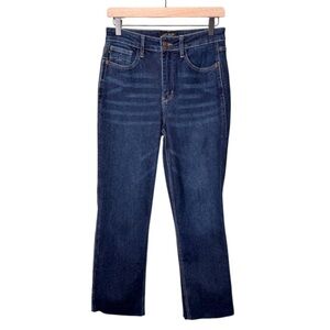 Judy Blue Women’s High Waist‎ Cropped Straight Fit Side Slit Jeans Blue Size 27